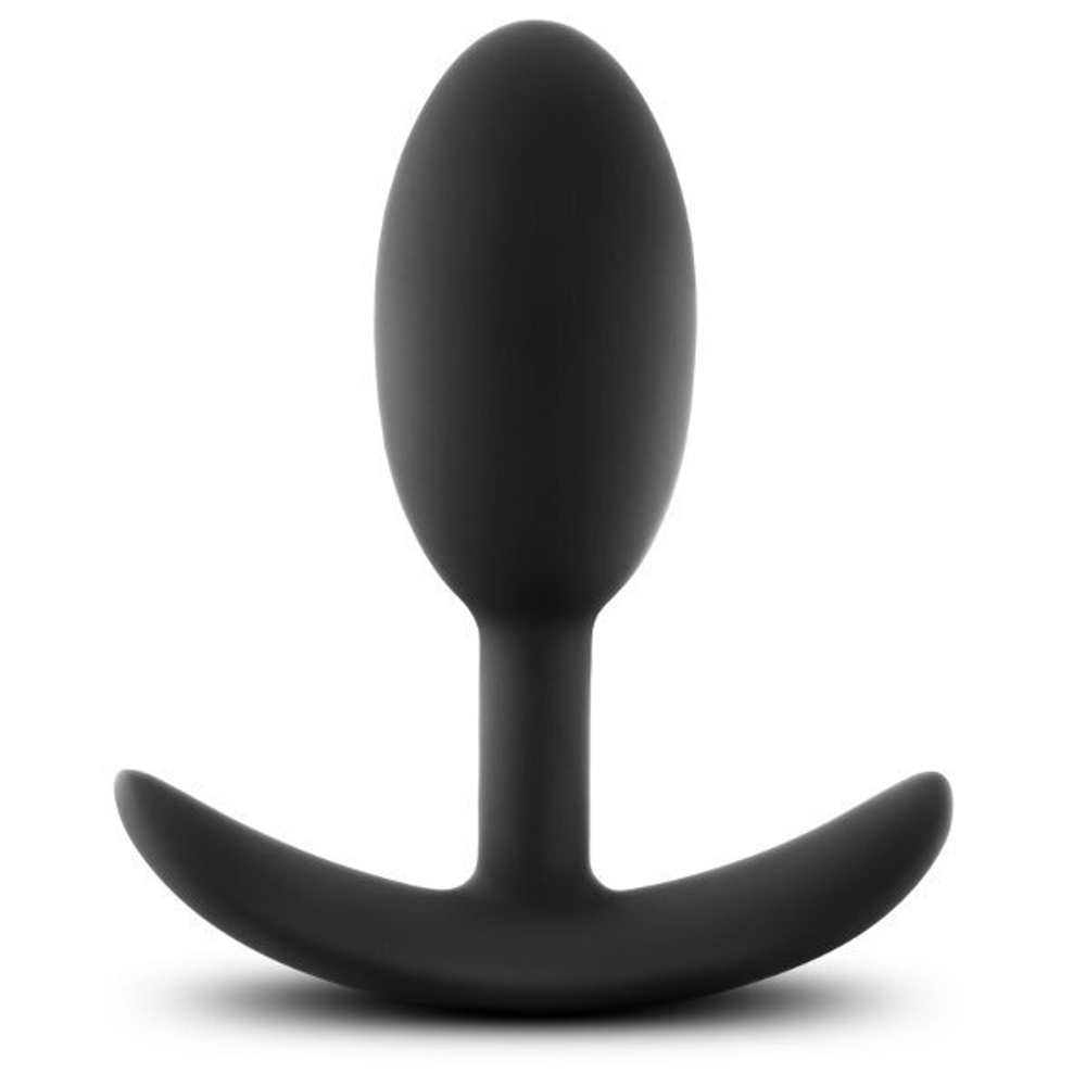 Черная анальная пробка Silicone Vibra Slim Plug