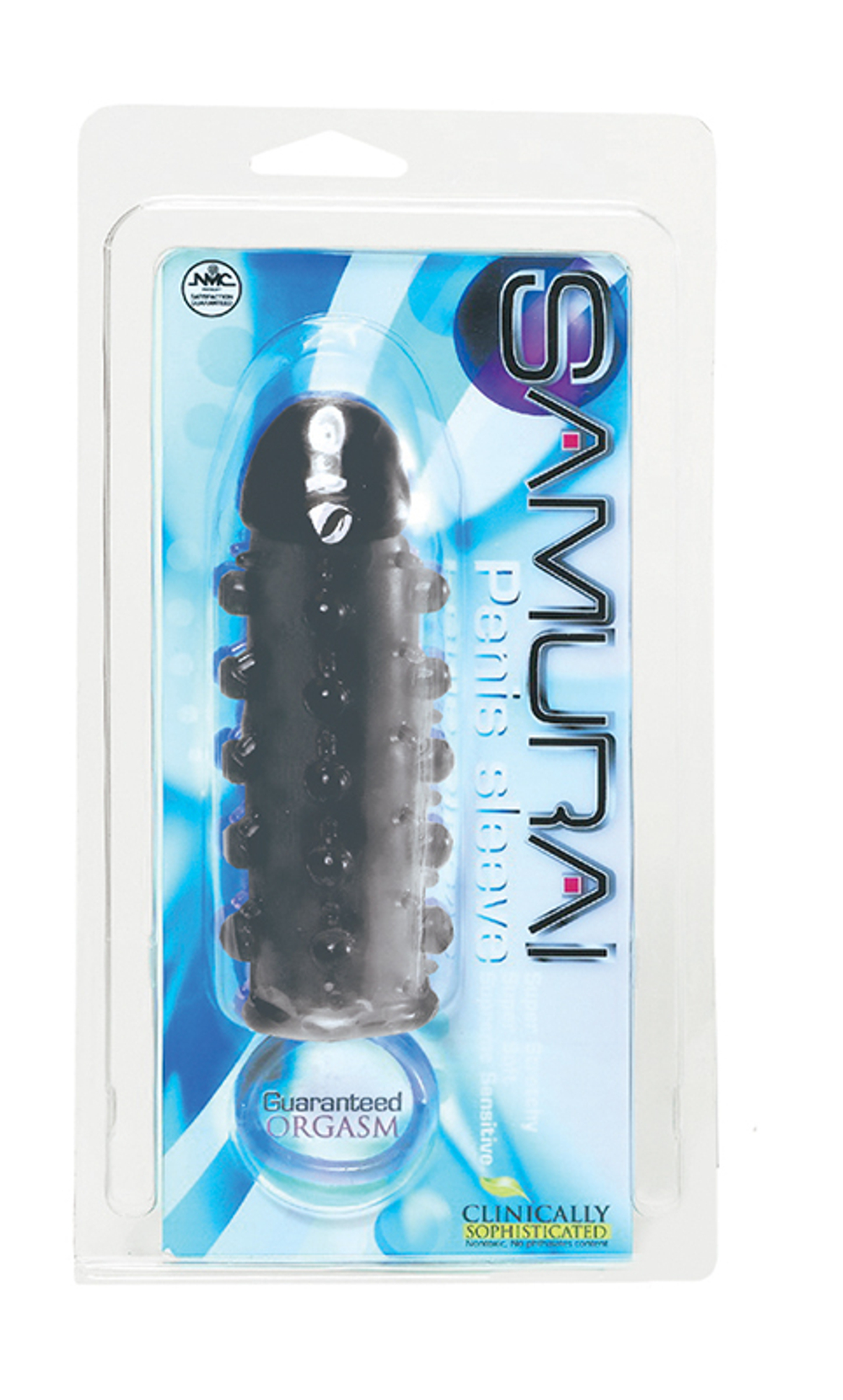 Стимулирующая насадка с закрытой головкой samurai penis sleeve black - 14,5 см.