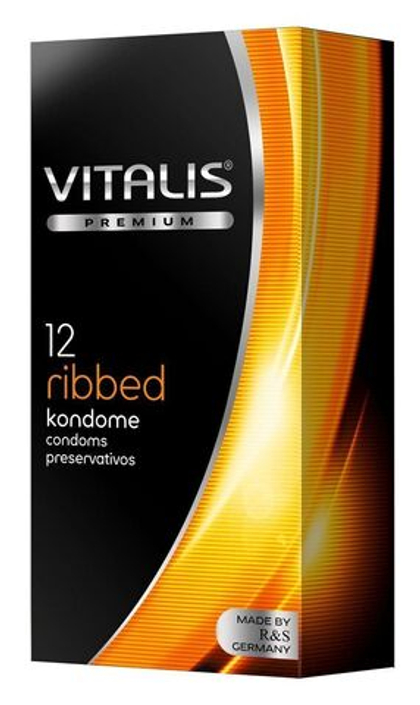 Ребристые презервативы Vitalis Premium Ribbed