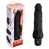 Вибратор-реалистик с клиторальными лепестками 7  Realistic Vibrator - 21,5 см.