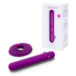 Мини-вибратор le wand baton с текстурированной насадкой - 11,9 см.