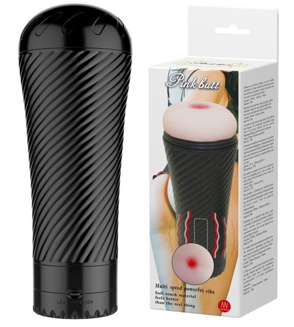 Реалистичный вибро-мастурбатор "Pink Passion" Anus-X.
