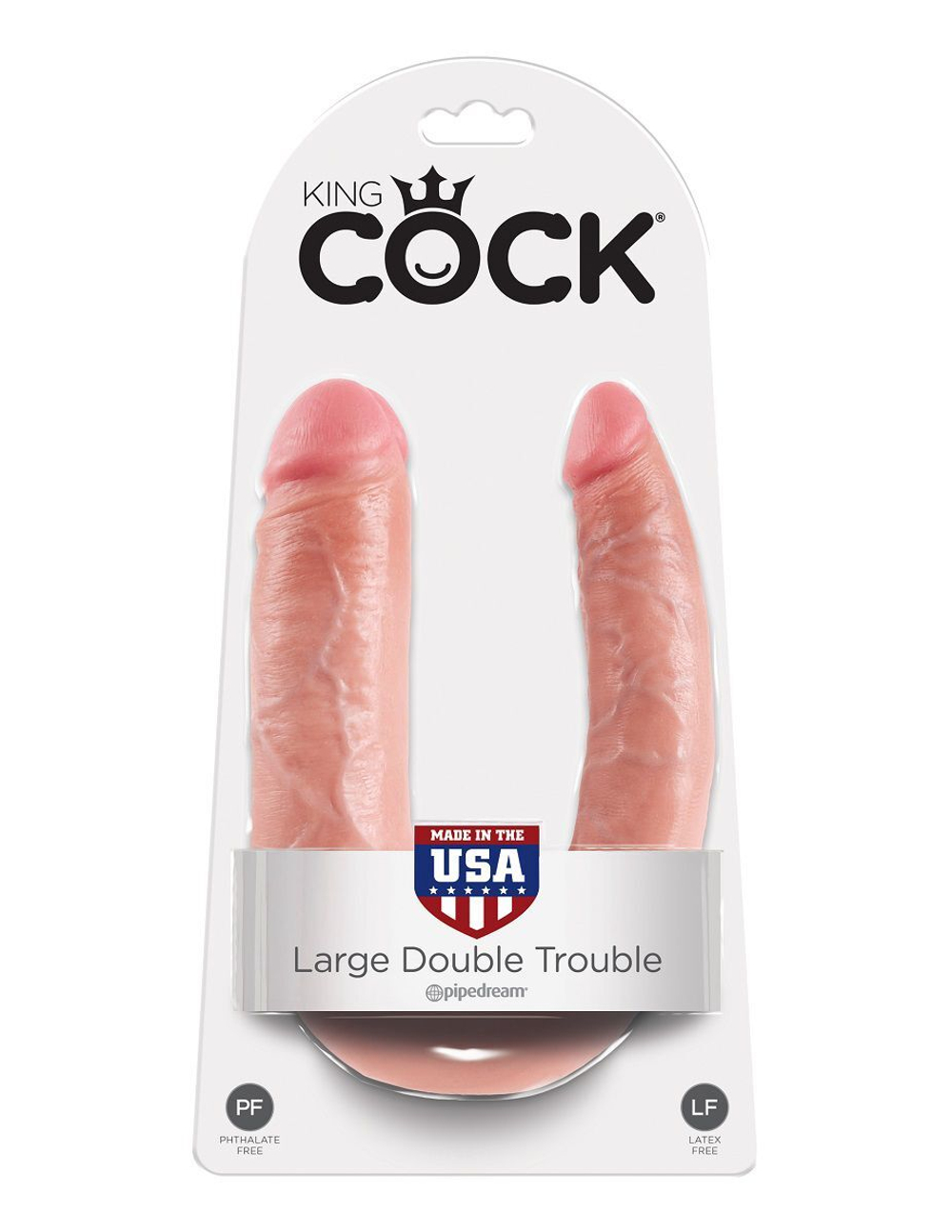 Двусторонний фаллоимитатор u-shaped large double trouble - 44см.