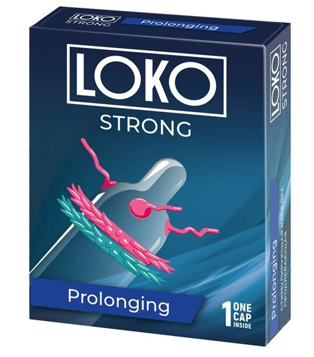 Стимулирующая насадка на пенис loko strong с продлевающим эффектом