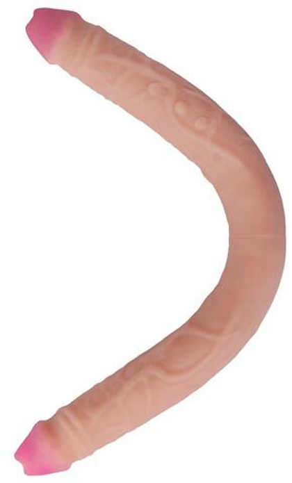 Двусторонний фаллоимитатор из неоскин - 49,5 см.