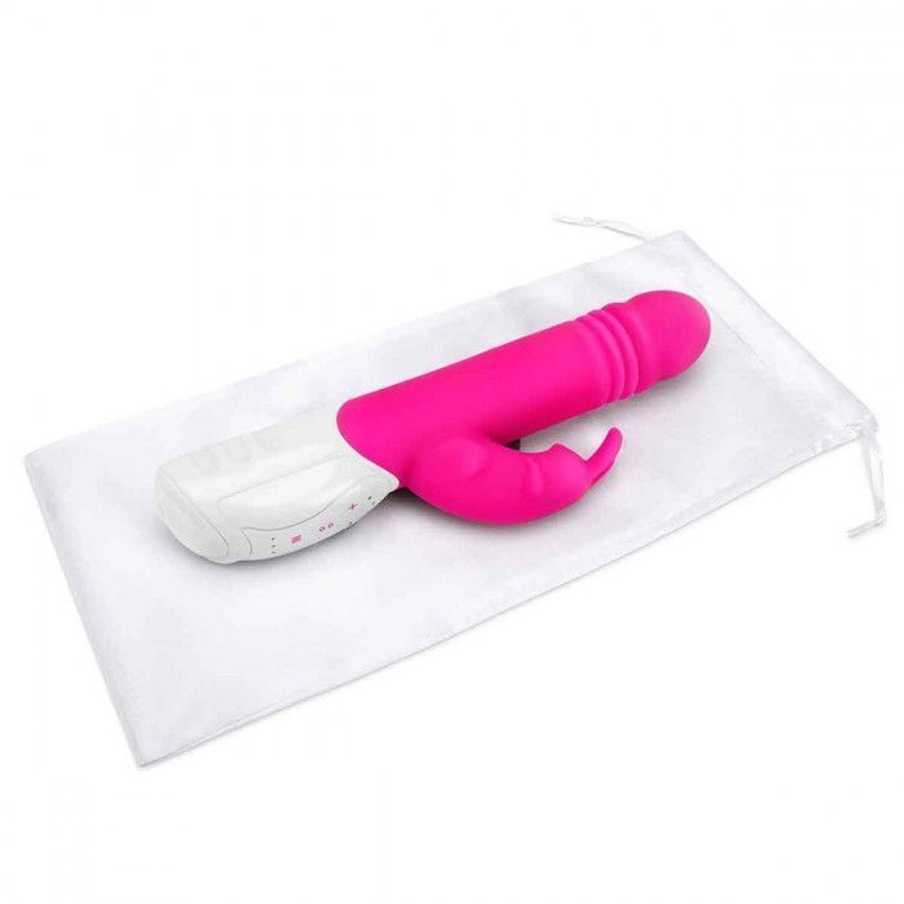 Пульсирующий вибромассажер G-Spot Thrusting Rabbit - 24 см.