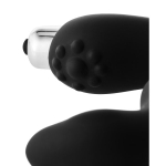 Черный вибромассажер простаты fantasstic vibrating prostate massager - 11,3 см.