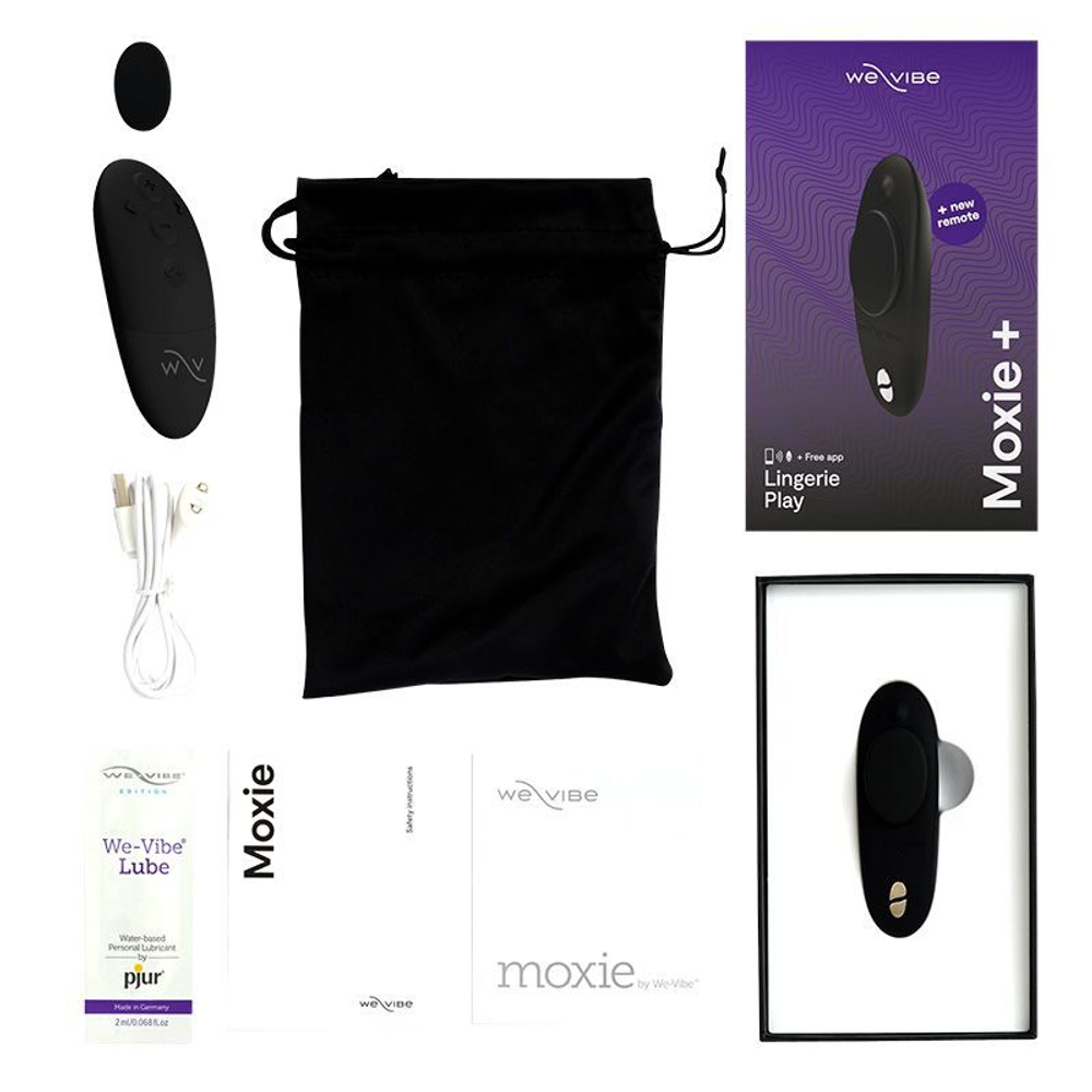 Черный вибратор в трусики we-vibe moxie+