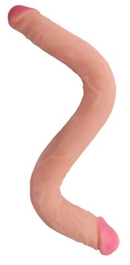 Двусторонний фаллоимитатор flex&fix - 46 см.