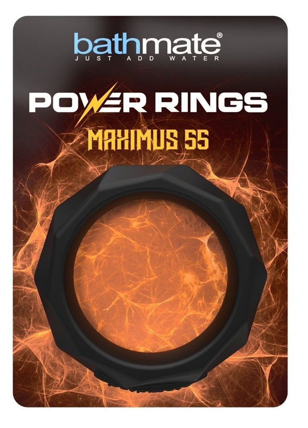Черное эрекционное кольцо maximus