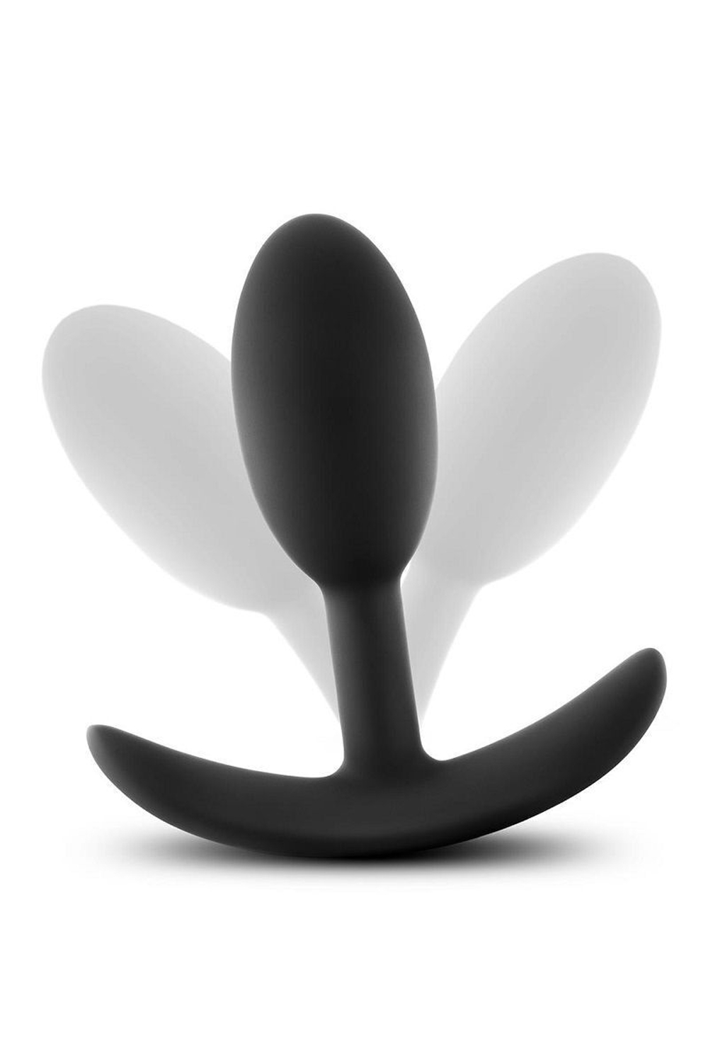 Черная анальная пробка Silicone Vibra Slim Plug