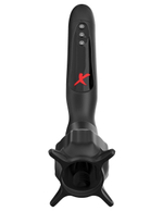 Чёрный вибростимулятор для головки члена с эффектом всасывания Vibrating Roto-Sucker