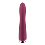 Малиновый вибратор-ротатор spinning vibe 1 - 18 см.