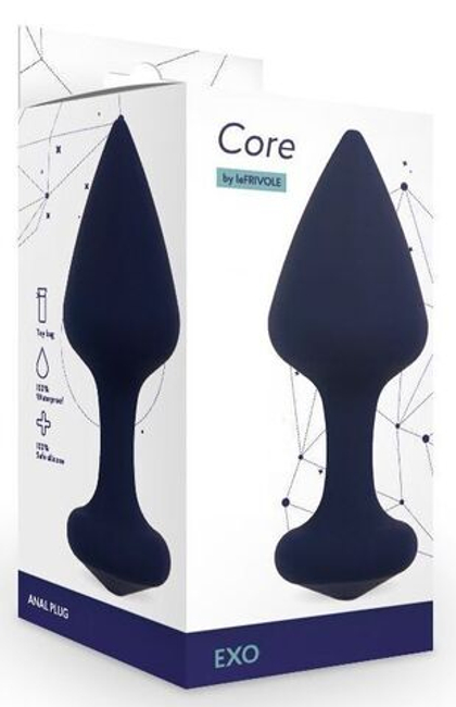 Темно-синяя анальная пробка Exo