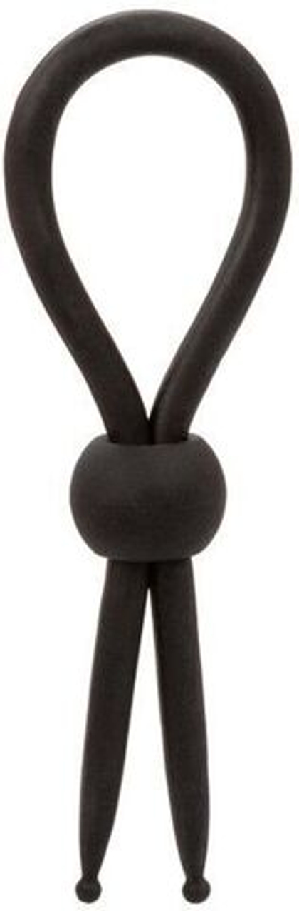 Черное эрекционное лассо на пенис liquid silicone lasso