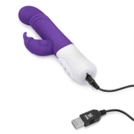 Фиолетовый массажер для g-точки slim shaft thrusting g-spot rabbit - 23 см.