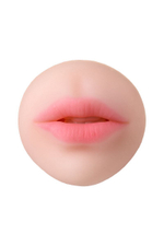 Телесный двусторонний мастурбатор pretty mouth - ротик и вагина