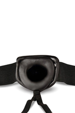 Черный мужской страпон dr. skin 6inch hollow strap on - 16 см.