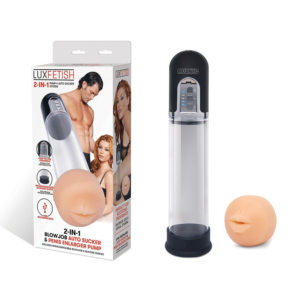 Автоматическая вакуумная помпа-мастурбатор Blowjob Auto Sucker Enlarger Pump