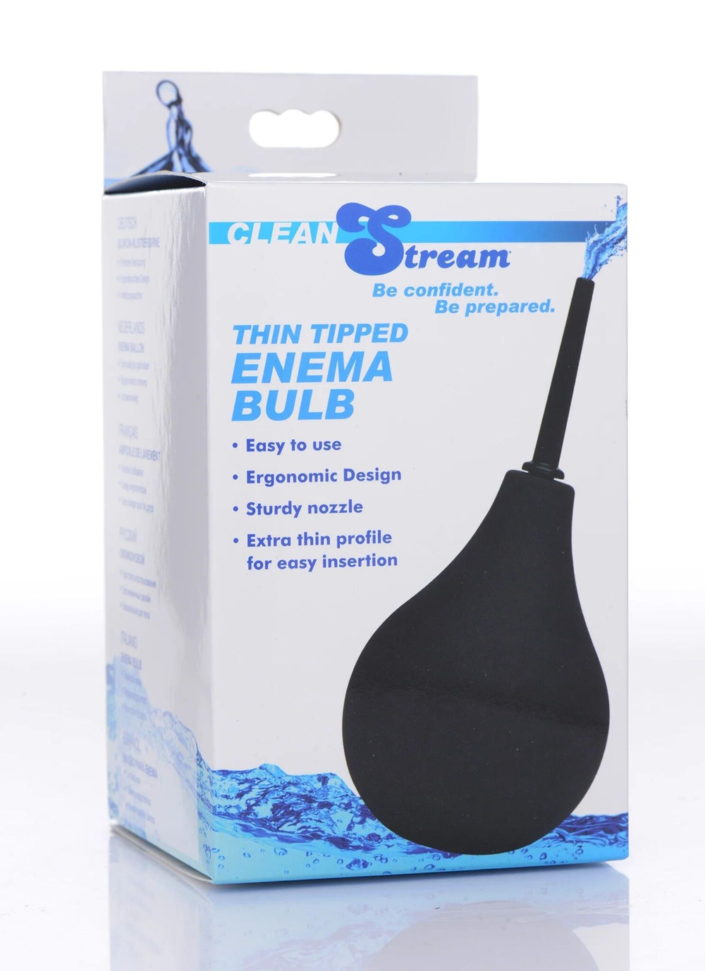 Черный анальный душ thin tip enema bulb