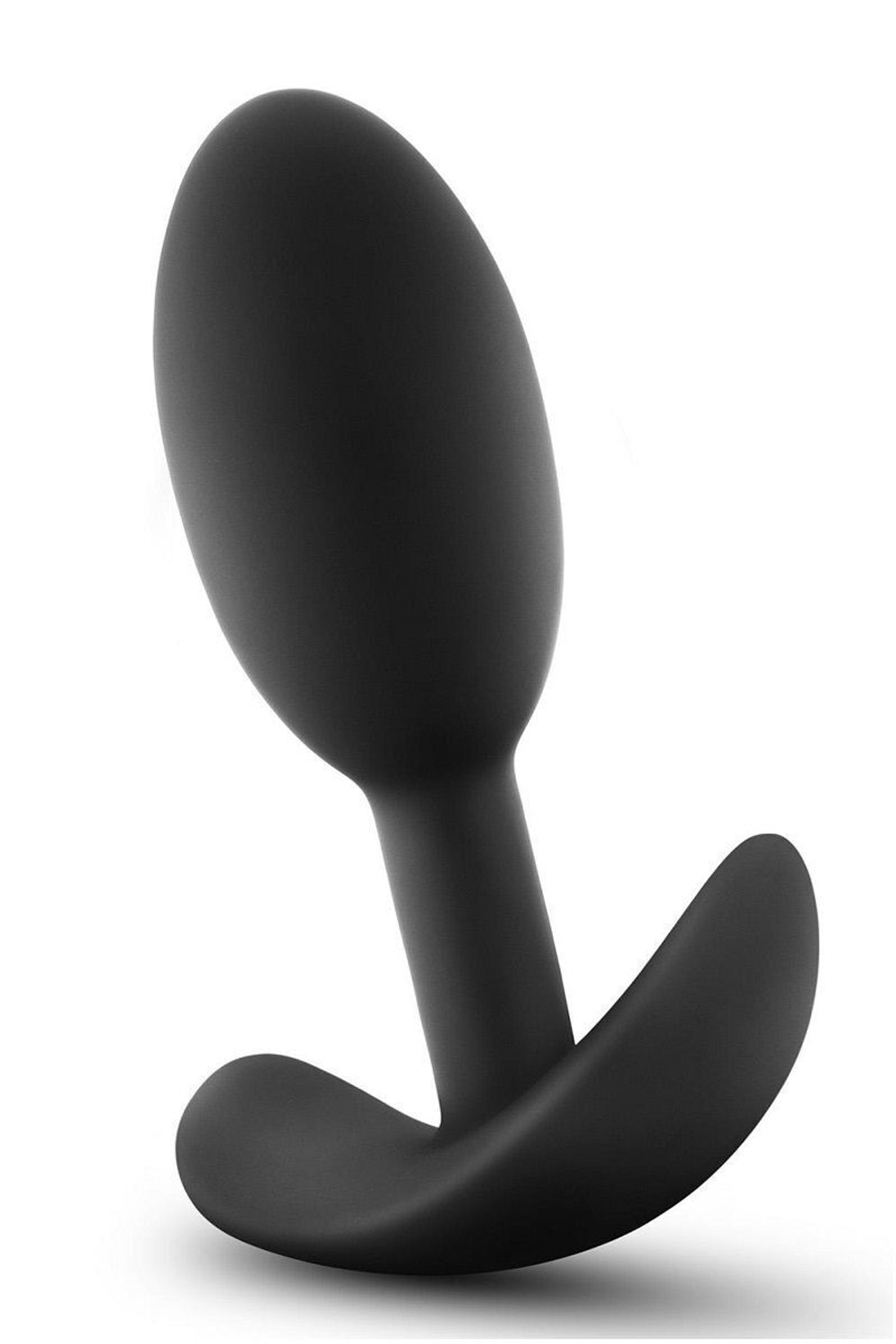 Черная анальная пробка Silicone Vibra Slim Plug