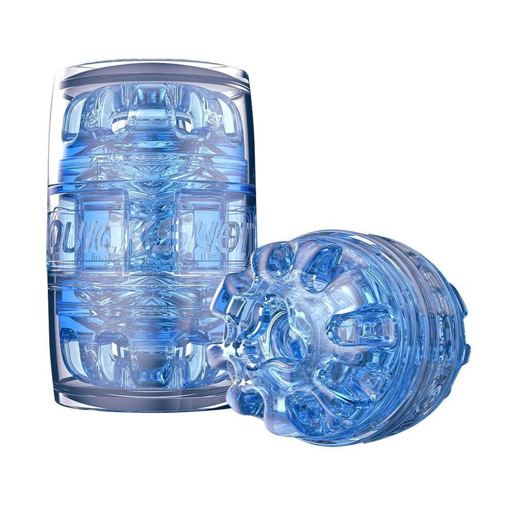 Реалистичный мягкий мастурбатор для удовольствия Quickshot Turbo Blue Ice