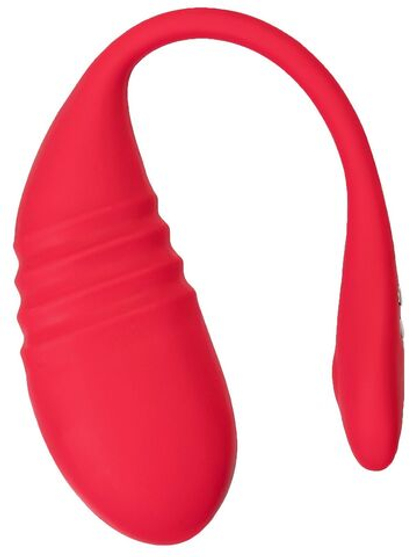 Красное силиконовое виброяйцо vulse