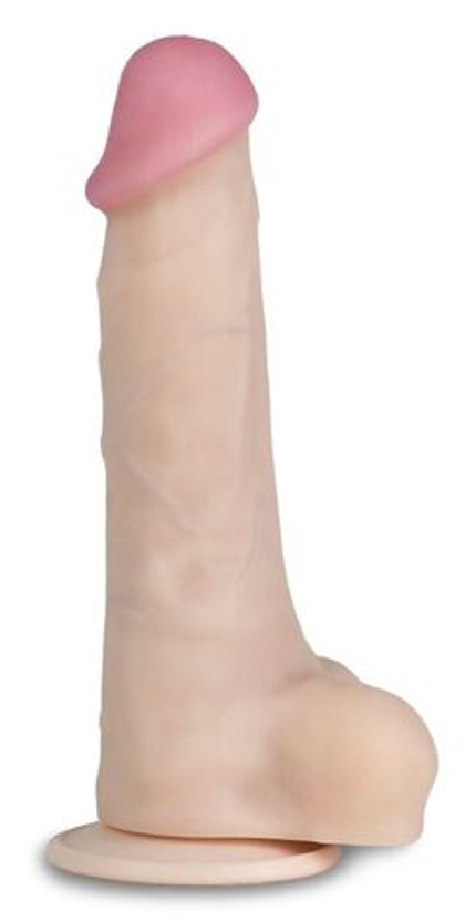 Телесный перезаряжаемый вибратор-реалистик из неоскин - 21,5 см.