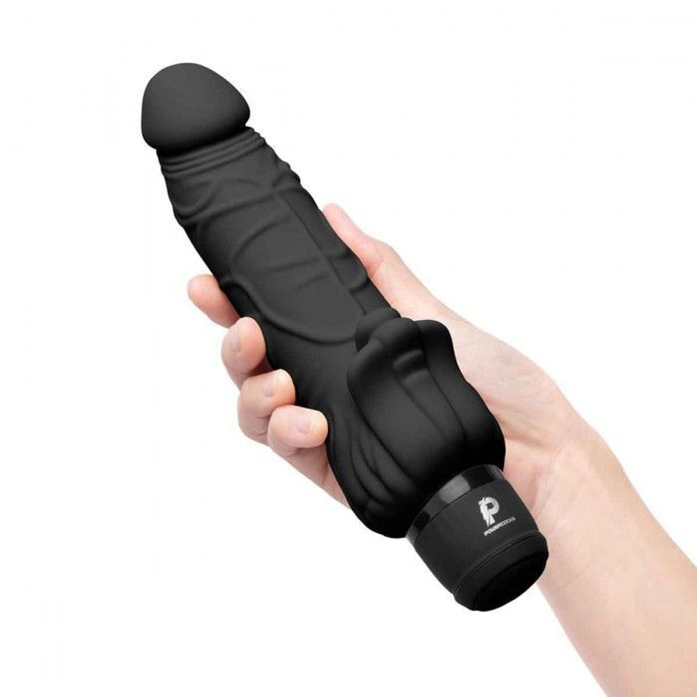 Вибратор-реалистик с клиторальными лепестками 7  Realistic Vibrator - 21,5 см.