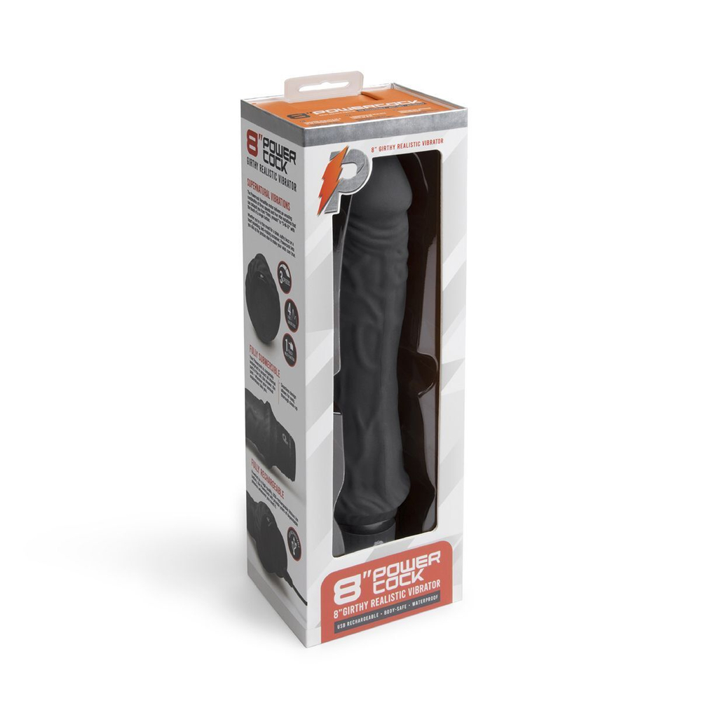 Вибратор-реалистик 8 Girthy Realistic Vibrator - 24,5 см.