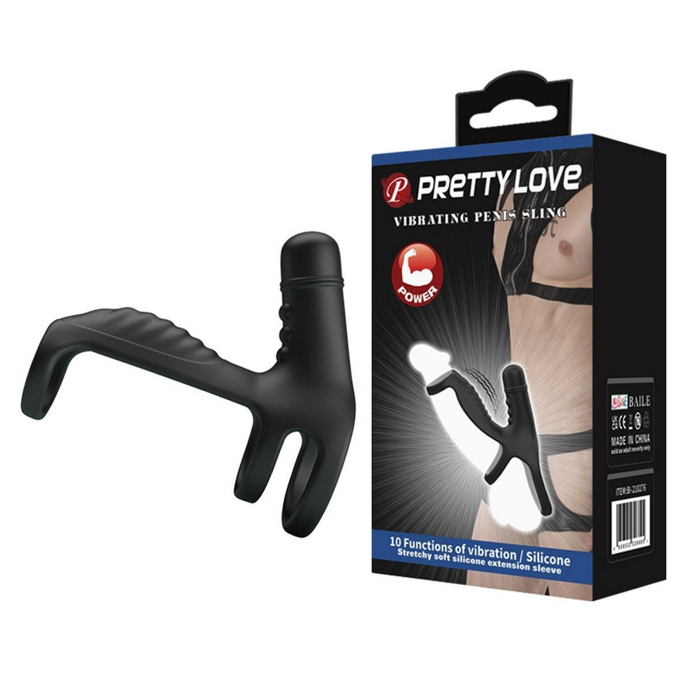 Черная вибронасадка на пенис vibrating penis sling