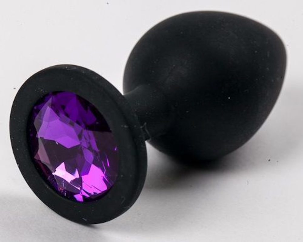 Силиконовая пробка со стразом - 9,5 см.