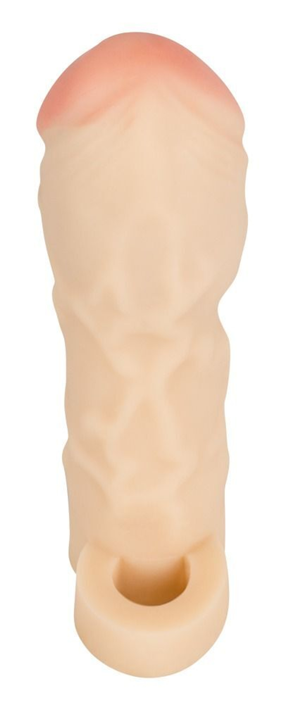Закрытая удлиняющая насадка на пенис с подхватом мошонки thicker & bigger extension - 17 см.