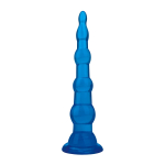 Голубая анальная елочка на присоске anal beads with suction base