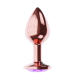 Пробка цвета розового золота с фиолетовым кристаллом diamond amethyst shine l - 8,3 см.
