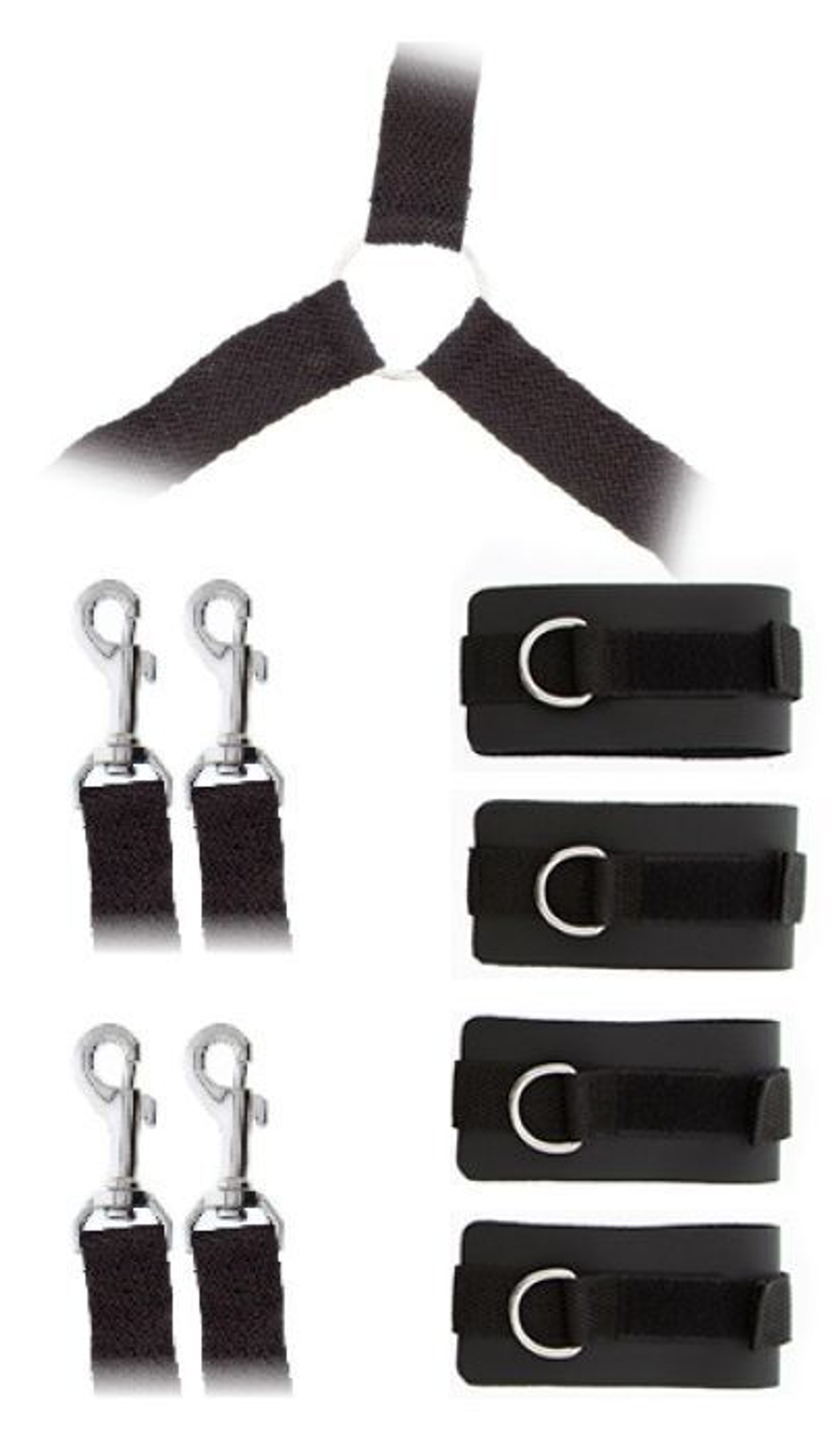 Комплект наручников и поножей luxurious bed restraint cuff set