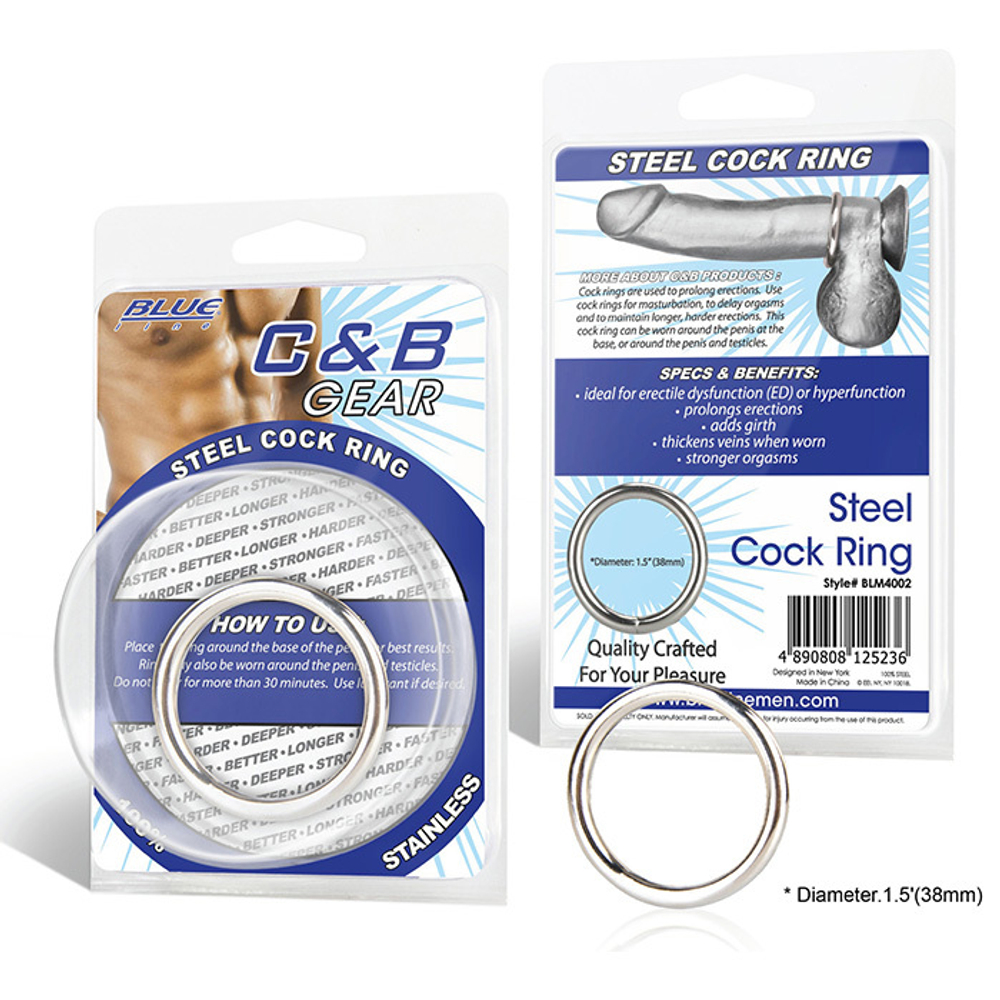 Стальное эрекционное кольцо steel cock ring