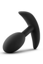 Черная анальная пробка Silicone Vibra Slim Plug