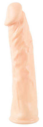 Телесная насадка-удлинитель silicone extension - 19 см.