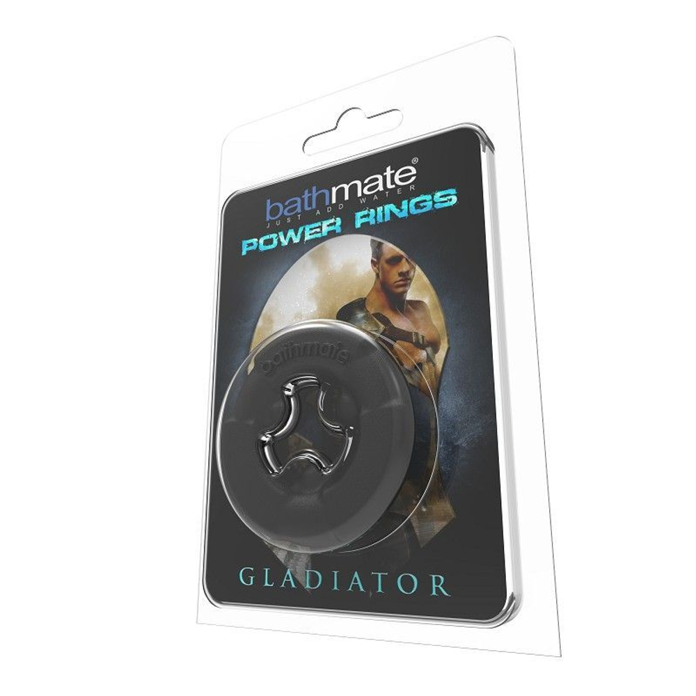 Чёрное эрекционное кольцо gladiator