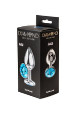 Металическая анальная пробка diamond sparkle с кристаллом