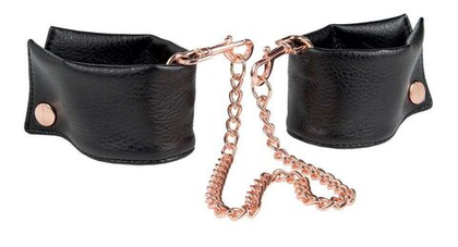 Черные мягкие наручники entice french cuffs с цепью