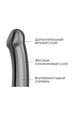 Черный фаллос на присоске silicone bendable dildo