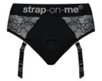 Черные трусики для насадок Diva Lingerie Harness - size L