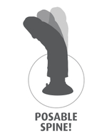 Телесный вибратор с мошонкой и съемной присоской 7  Vibrating Cock with Balls - 17,8 см.