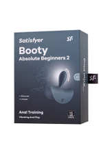 Серая анальная вибровтулка Booty Absolute Beginners 2 - 7,9 см.