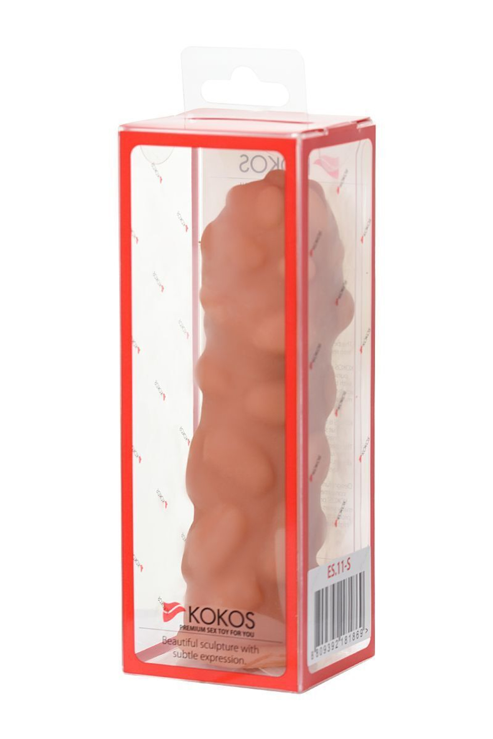 Телесная насадка на фаллос с крупными бугорками extreme sleeve 011 s-size - 12,7 см.