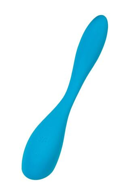 Синий гибкий вибратор satisfyer g-spot flex 5+ - 19,6 см.