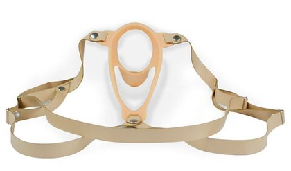 Телесный эректор-ложечка с фиксацией на ремешках men style