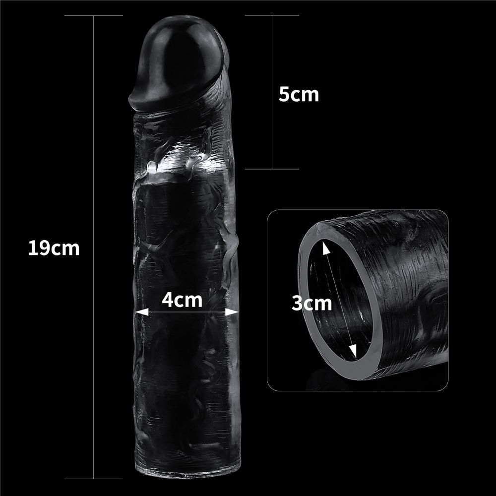 Прозрачная насадка-удлинитель flawless clear penis sleeve add 2 - 19 см.